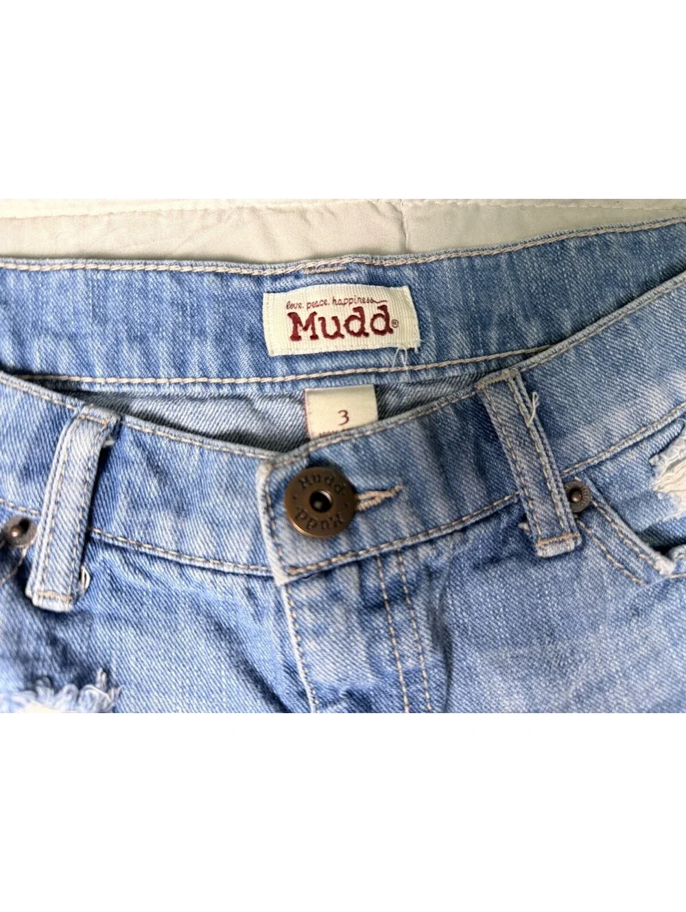 Mudd Distressed denim shorts Size 3